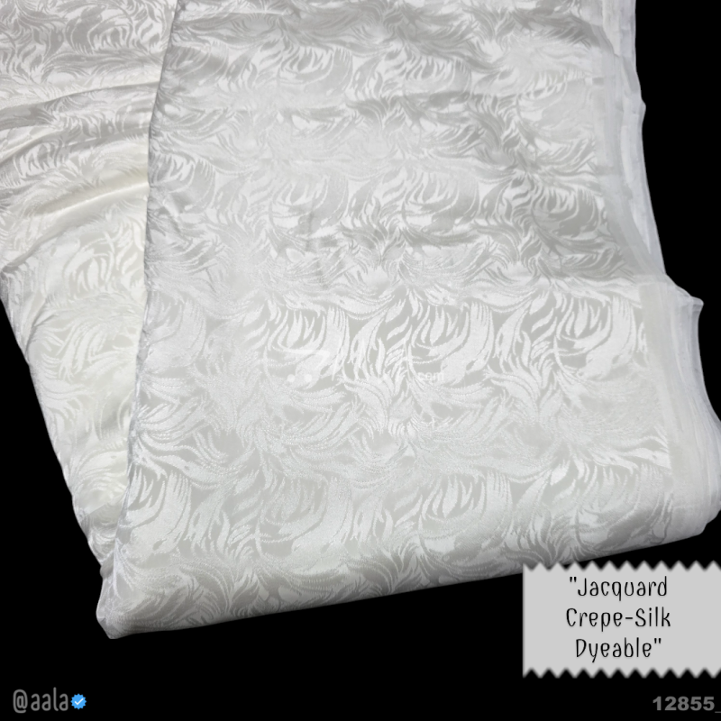Jacquard Crepe Viscose 44-Inches DYEABLE Per-Metre 