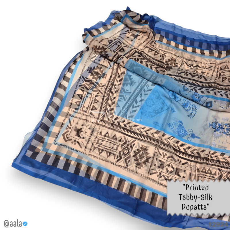 Printed-Tabby Chiffon Blend Dupatta-32-Inches PRINTED 2.25-Metres 