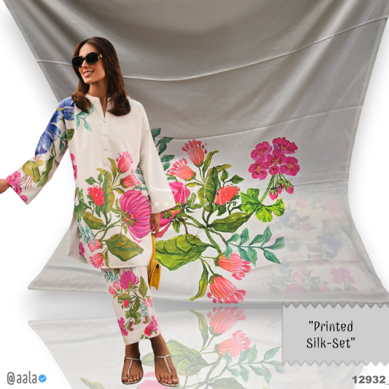Printed Silk Blend 44-Inches PRINTED Per-Pc