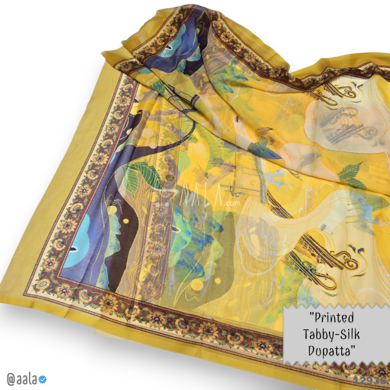 Printed-Tabby Chiffon Blend Dupatta-32-Inches PRINTED 2.25-Metres