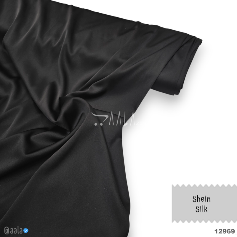 Shein Silk Blend 48-Inches BLACK Per-Metre 