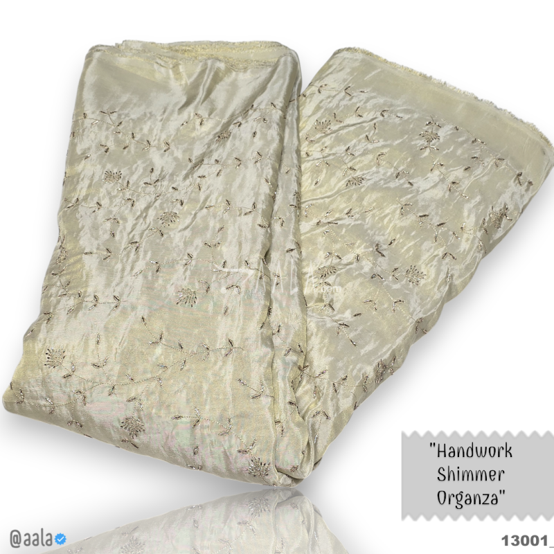 Handwork-Shimmer Organza Viscose 44-Inches DYEABLE Per-Metre 