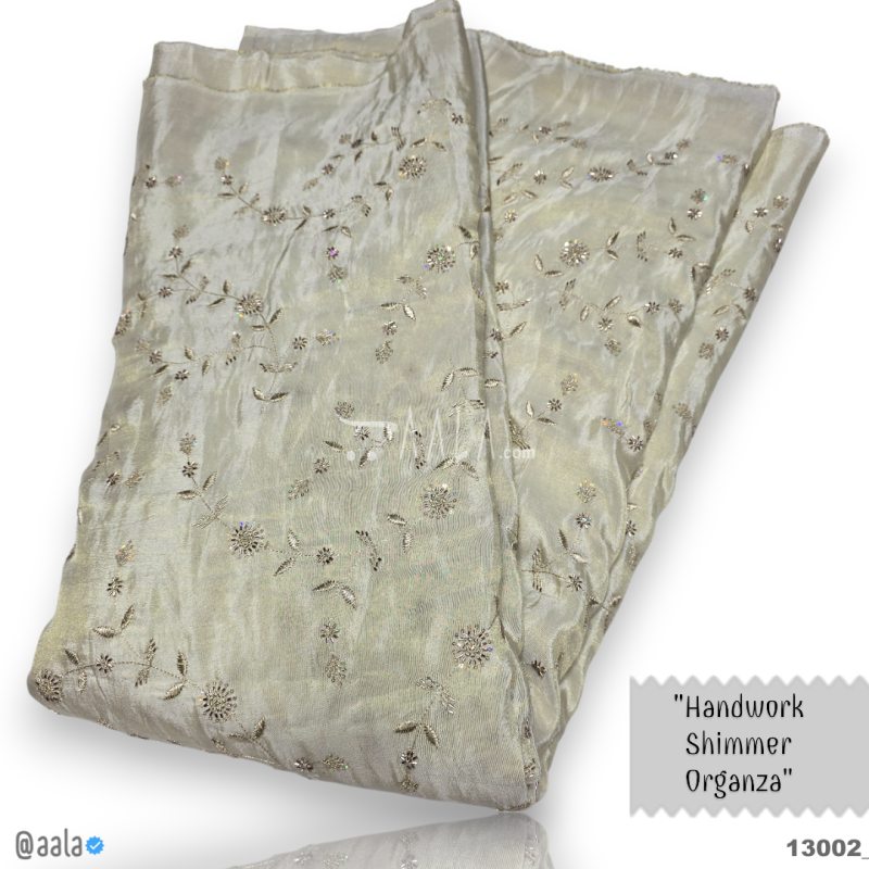 Handwork-Shimmer Organza Viscose 44-Inches DYEABLE Per-Metre 