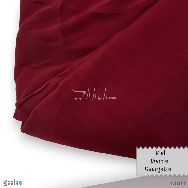 Kiel Double-Georgette Blend 58-Inches MAROON Per-Metre 