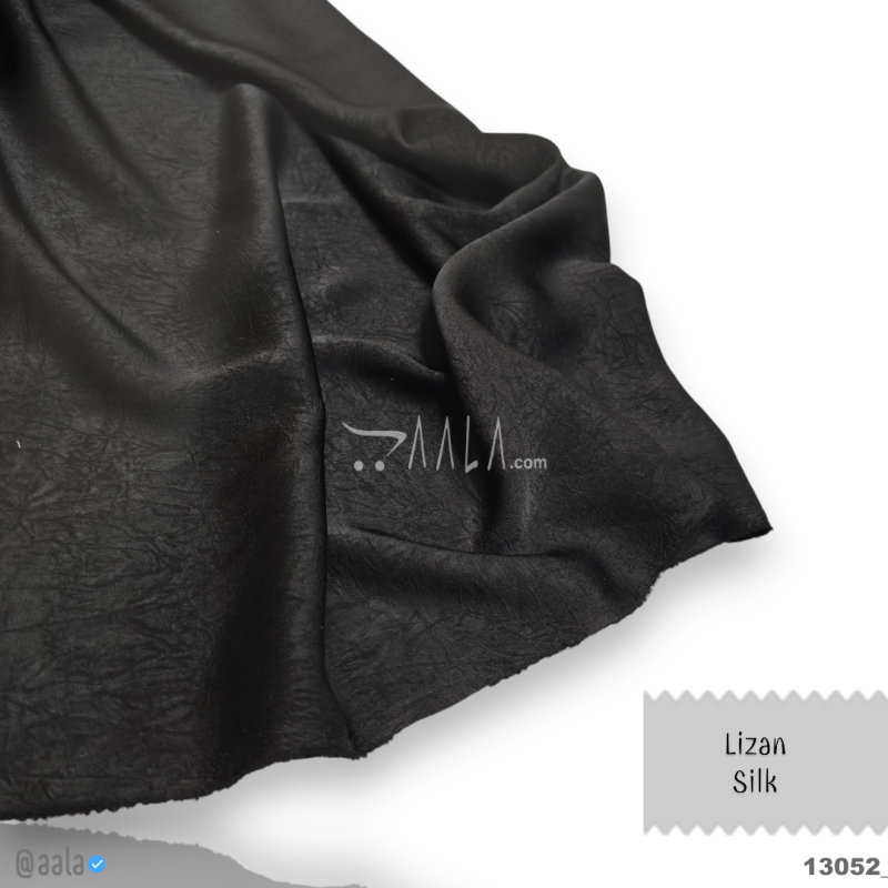 Lizan Silk Blend 58-Inches BLACK Per-Metre