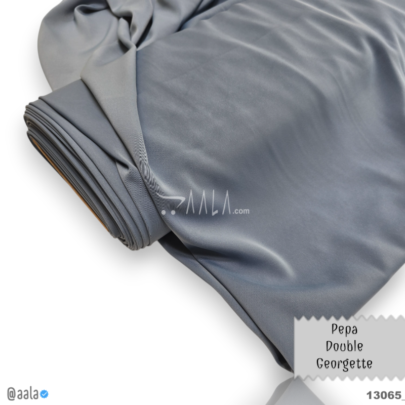 Pepa Double-Georgette Blend 58-Inches GREY Per-Metre