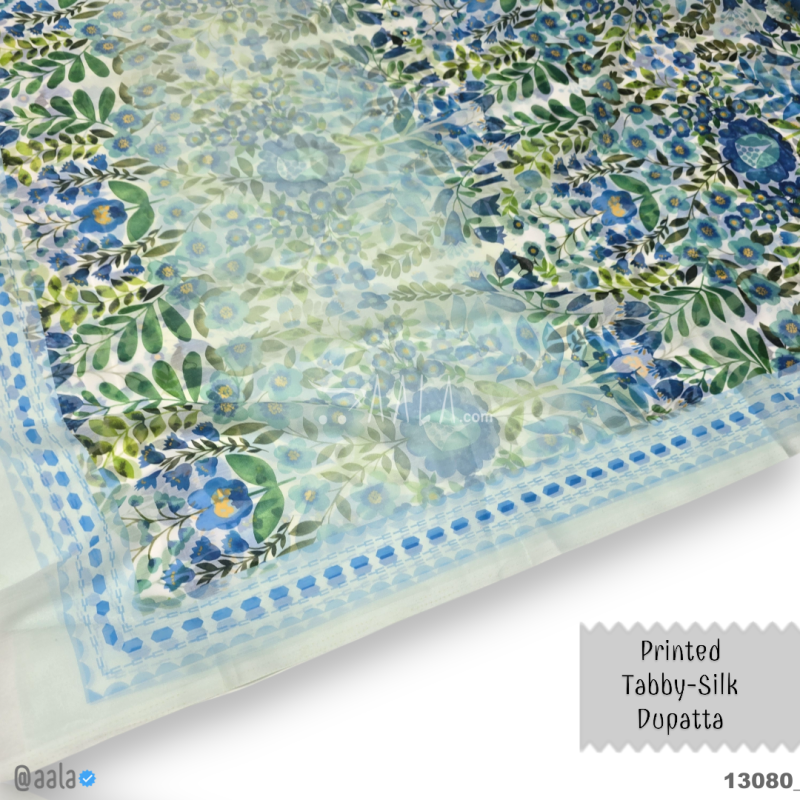 Printed-Tabby Chiffon Blend Dupatta-32-Inches PRINTED 2.25-Metres 
