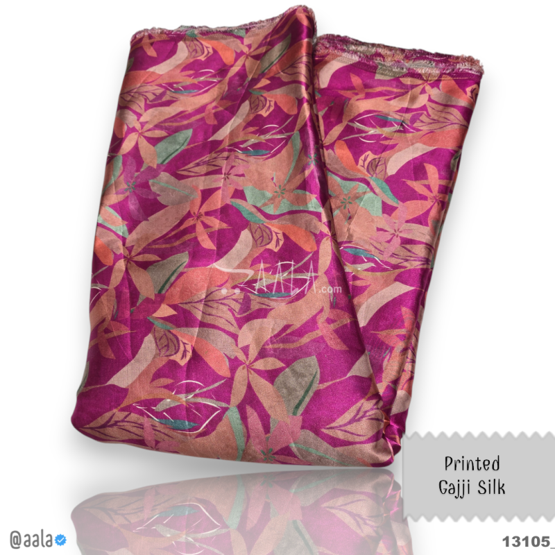 Printed-Gaji Silk Viscose 44-Inches PRINTED Per-Metre 