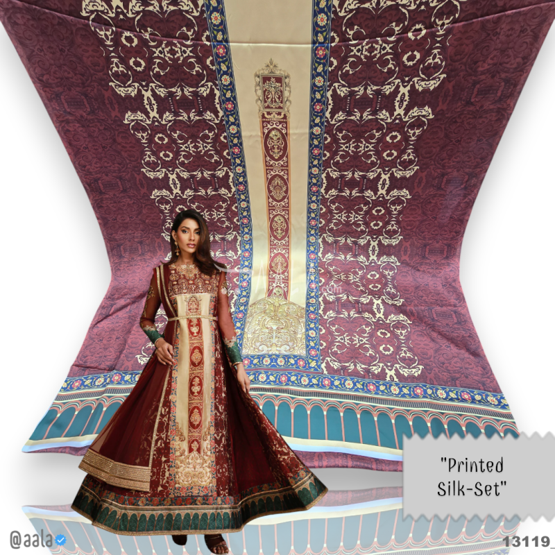 Printed Silk Blend 44-Inches PRINTED Per-Pc 