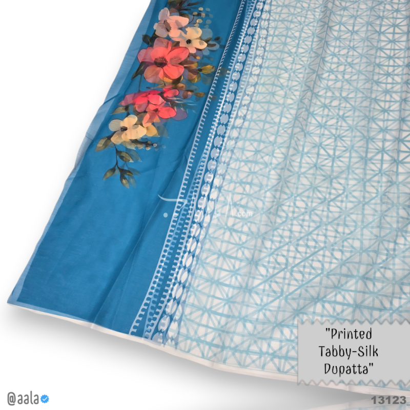 Printed-Tabby Chiffon Blend Dupatta-32-Inches PRINTED 2.25-Metres 