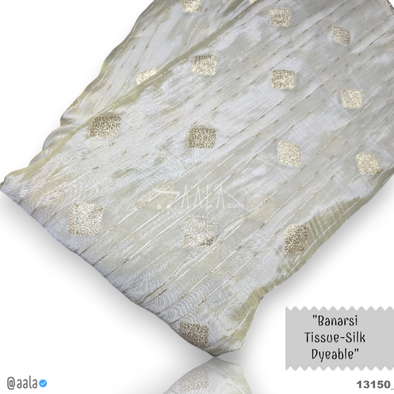 Banarsi-Tissue Silk Viscose 44-Inches DYEABLE Per-Metre 