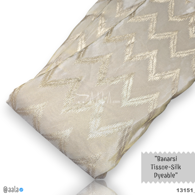 Banarsi-Tissue Silk Viscose 44-Inches DYEABLE Per-Metre 
