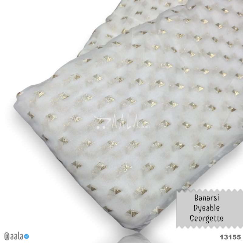 Banarsi Georgette Viscose 44-Inches DYEABLE Per-Metre
