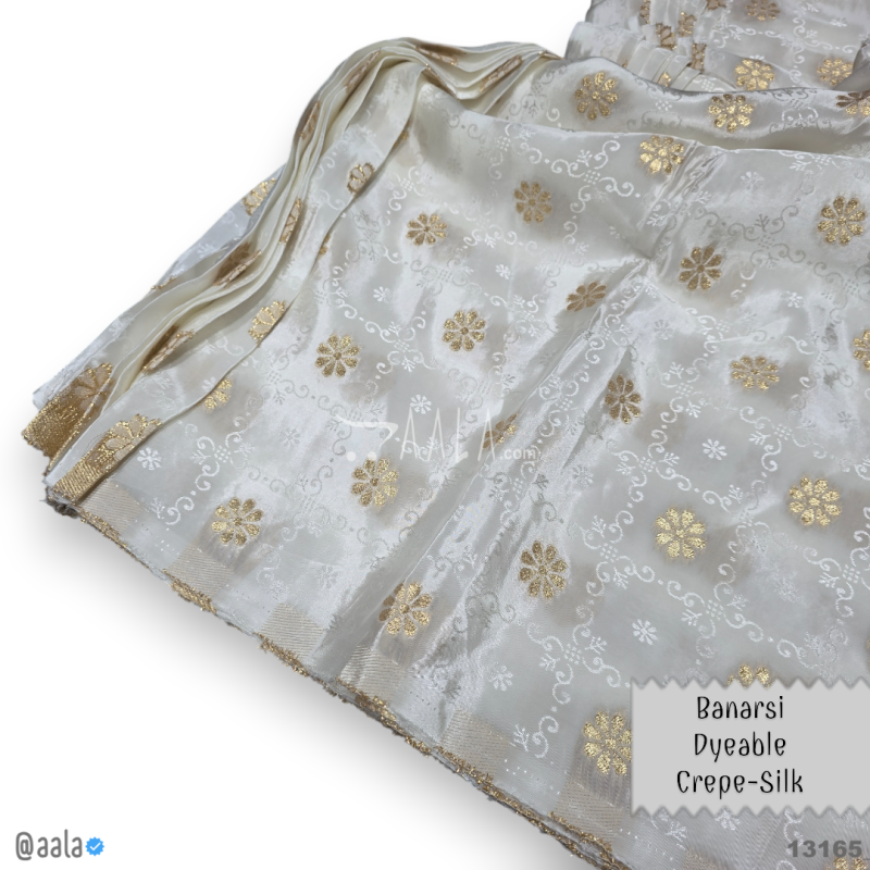 Banarsi Crepe Silk 44-Inches DYEABLE Per-Metre