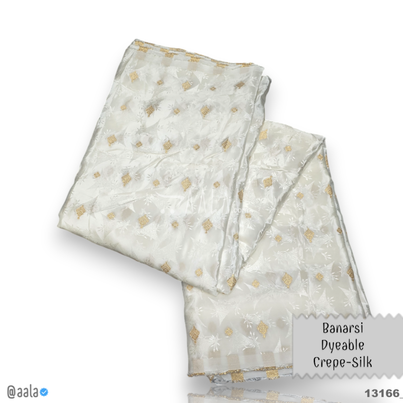 Banarsi Crepe Silk 44-Inches DYEABLE Per-Metre 