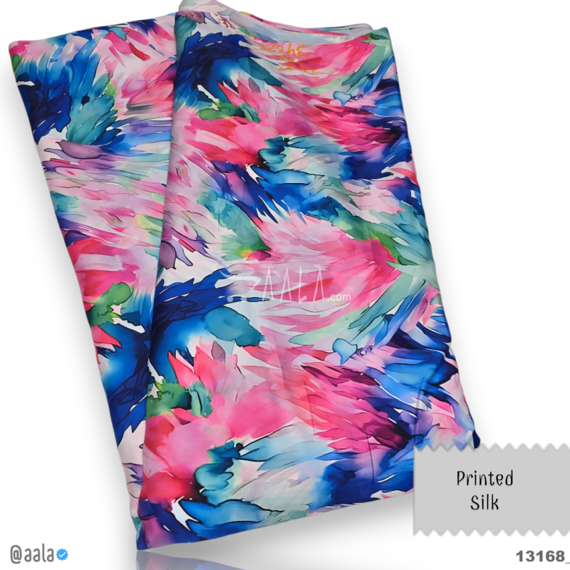 Printed Silk Blend 44-Inches PRINTED Per-Metre