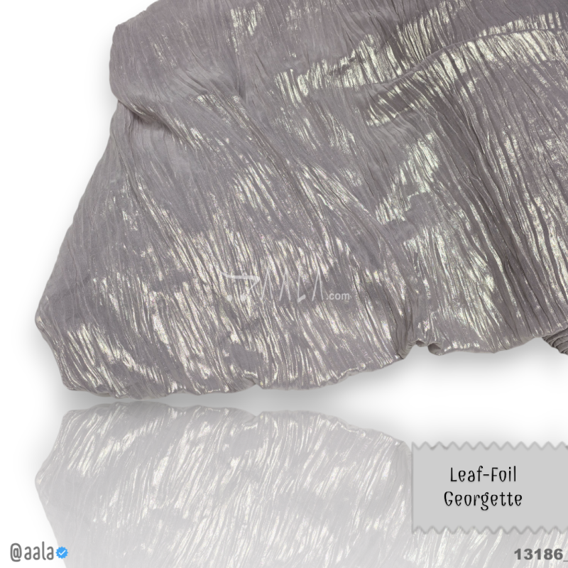 Leaf-Foil Georgette Blend 58-Inches LILAC Per-Metre 