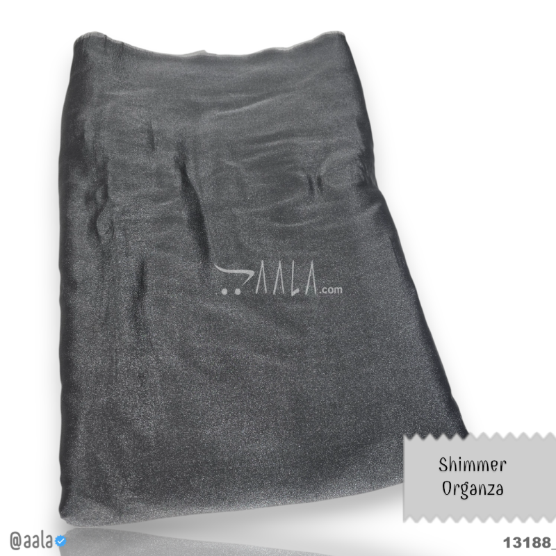 Shimmer Organza Blend 44-Inches GREY Per-Metre 