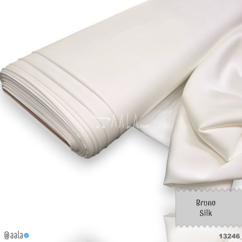 Bruno Silk Blend 58-Inches WHITE Per-Metre