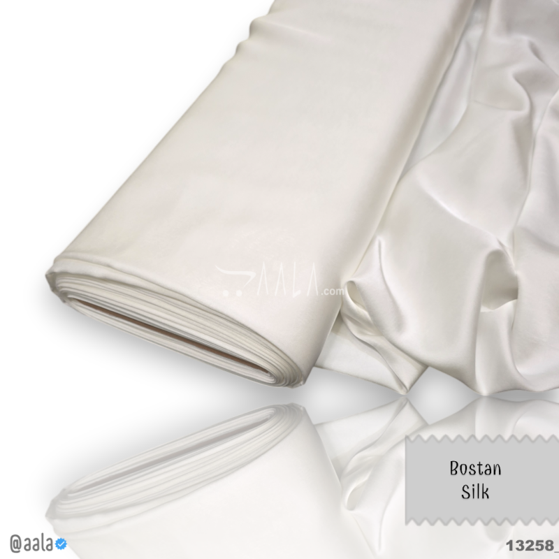 Bostan Silk Blend 58-Inches WHITE Per-Metre