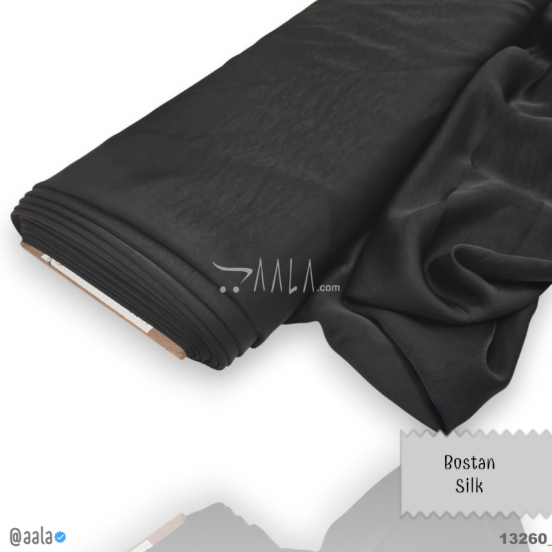 Bostan Silk Blend 58-Inches BLACK Per-Metre