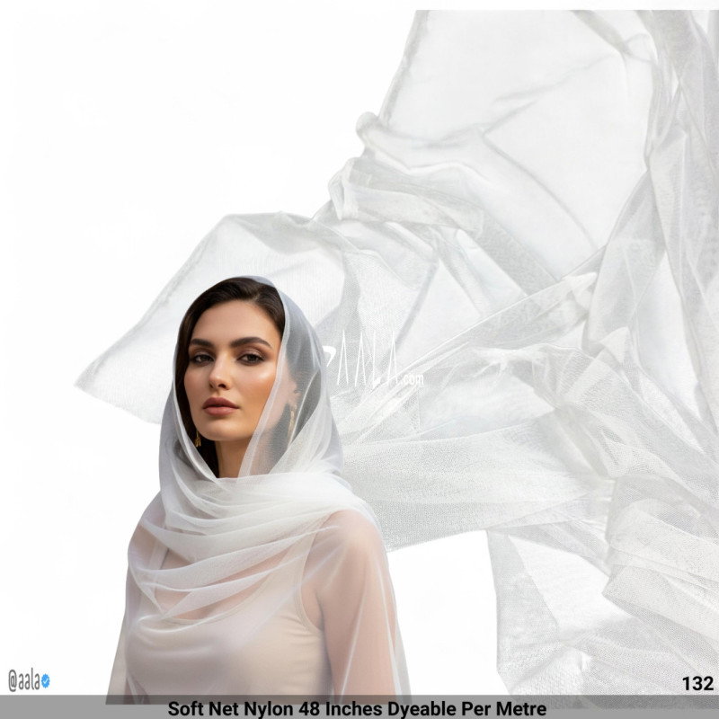 Soft Net Nylon 48 Inches Dyeable Per Metre