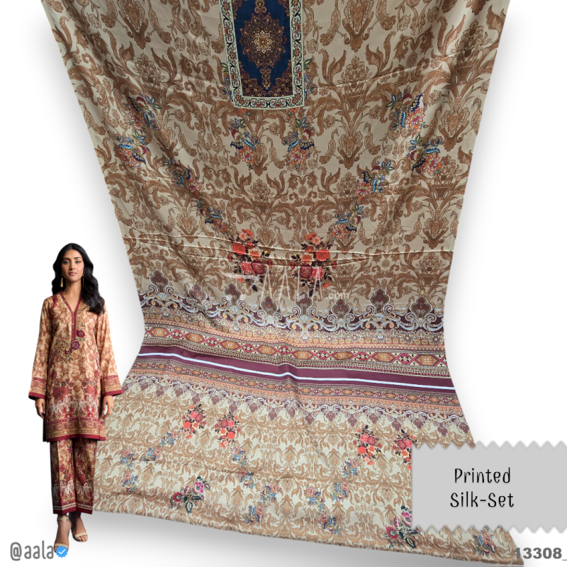 Printed Silk Blend 44-Inches PRINTED Per-Pc 