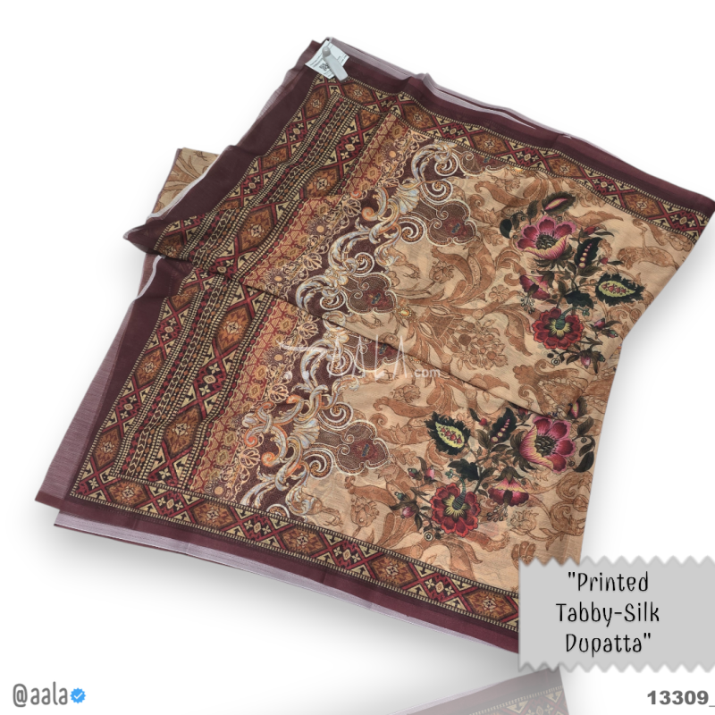 Printed-Tabby Chiffon Blend Dupatta-32-Inches PRINTED 2.25-Metres 