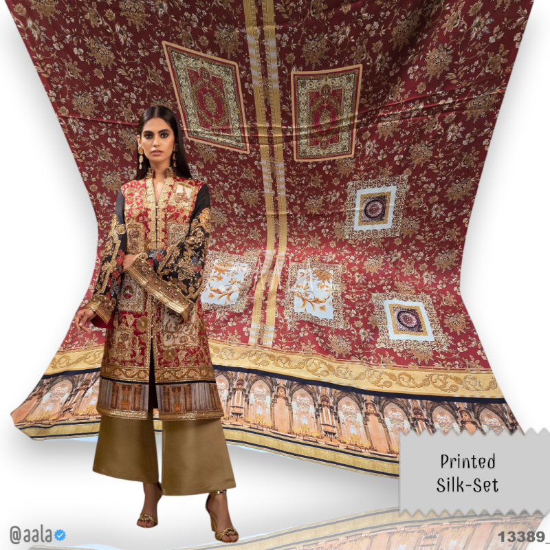 Printed Silk Blend 44-Inches PRINTED Per-Pc