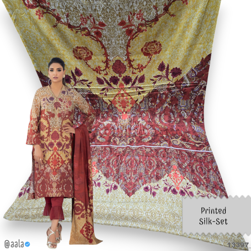 Printed Silk Blend 44-Inches PRINTED Per-Pc