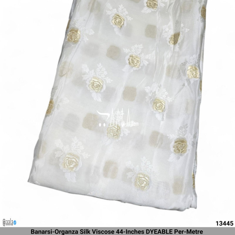 Banarsi-Organza Silk Viscose 44-Inches DYEABLE Per-Metre