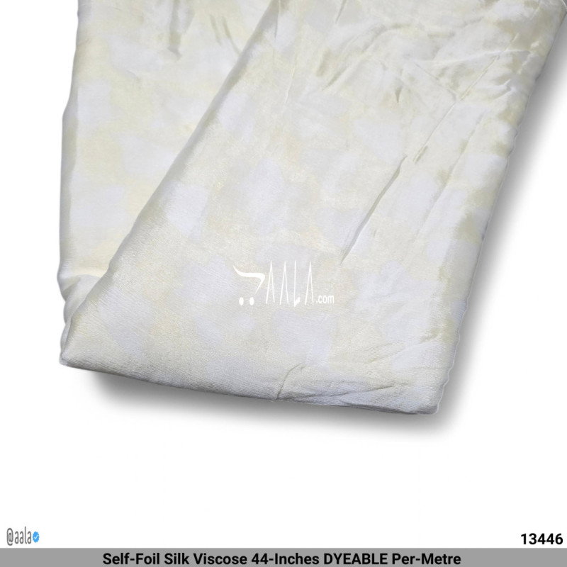 Self-Foil Silk Viscose 44-Inches DYEABLE Per-Metre 