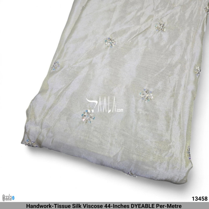 Handwork-Tissue Silk Viscose 44-Inches DYEABLE Per-Metre