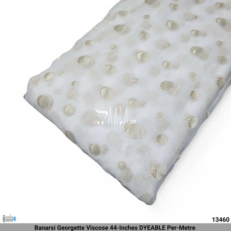 Banarsi Georgette Viscose 44-Inches DYEABLE Per-Metre