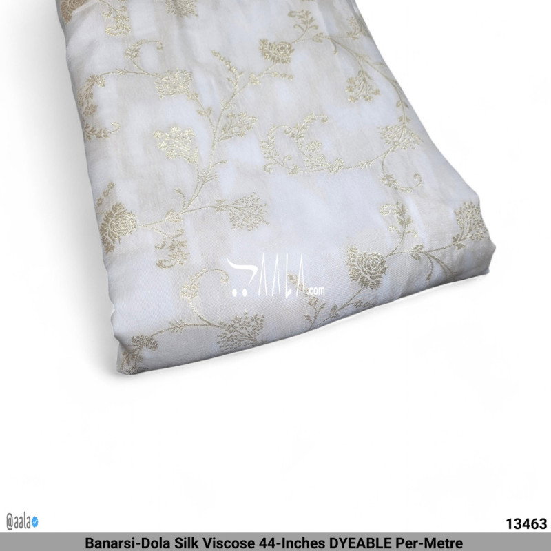 Banarsi-Dola Silk Viscose 44-Inches DYEABLE Per-Metre 
