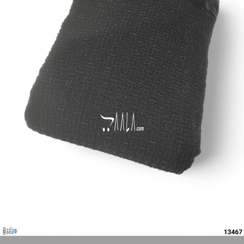 Handwork Velvet Blend 44-Inches BLACK Per-Metre 13467