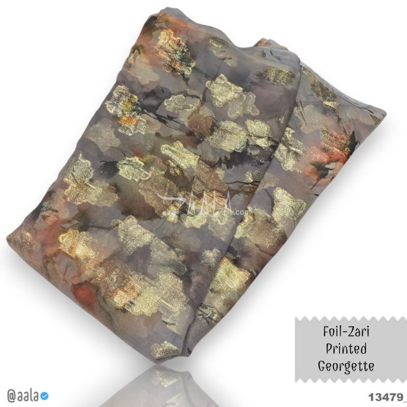 Foil Georgette Blend 44-Inches PRINTED Per-Metre