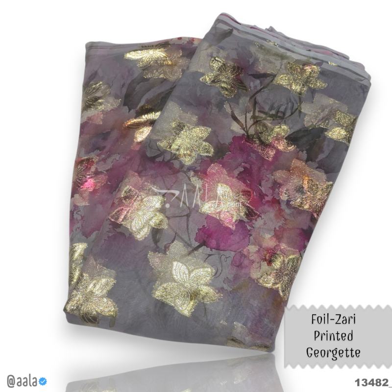 Foil Georgette Blend 44-Inches PRINTED Per-Metre 