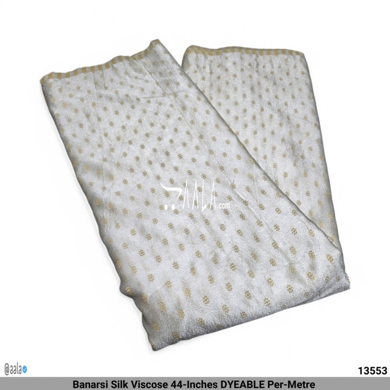 Banarsi Silk Viscose 44-Inches DYEABLE Per-Metre 