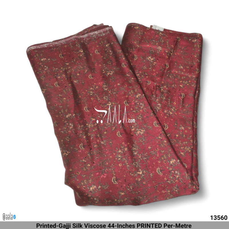 Printed-Gajji Silk Viscose 44-Inches PRINTED Per-Metre 