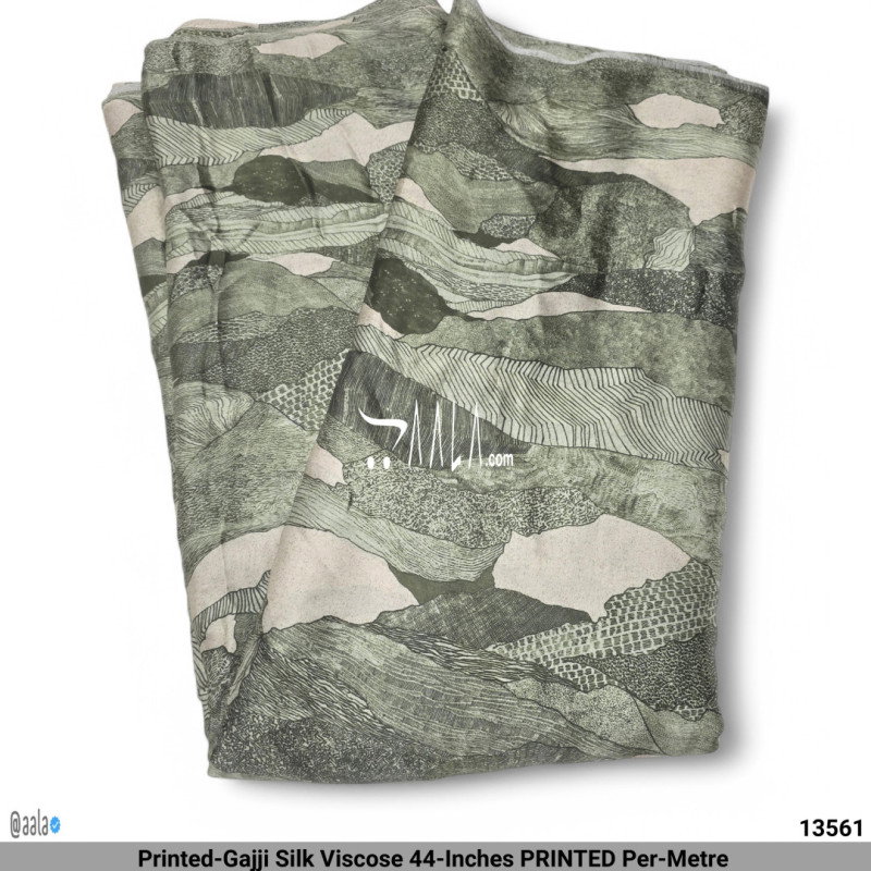 Printed-Gajji Silk Viscose 44-Inches PRINTED Per-Metre 