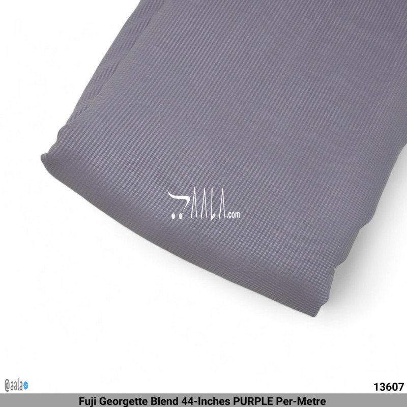 Fuji Georgette Blend 44-Inches PURPLE Per-Metre 