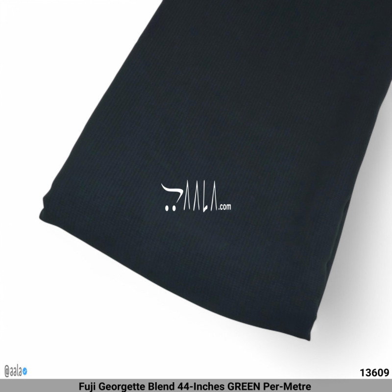 Fuji Georgette Blend 44-Inches GREEN Per-Metre 
