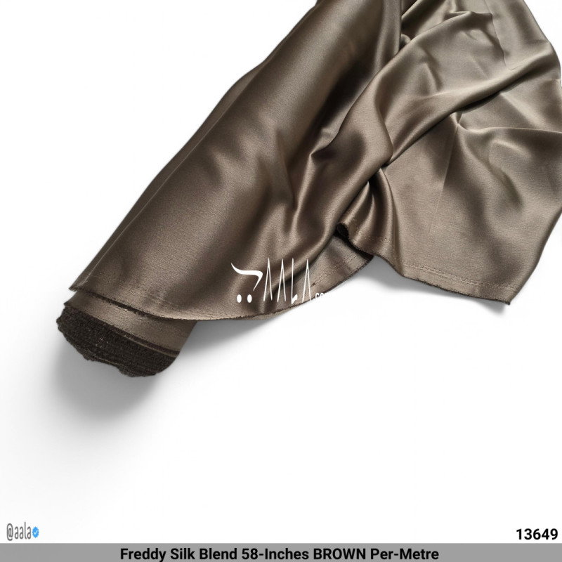 Freddy Silk Blend 58-Inches BROWN Per-Metre