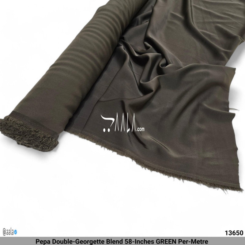 Pepa Double-Georgette Blend 58-Inches GREEN Per-Metre 