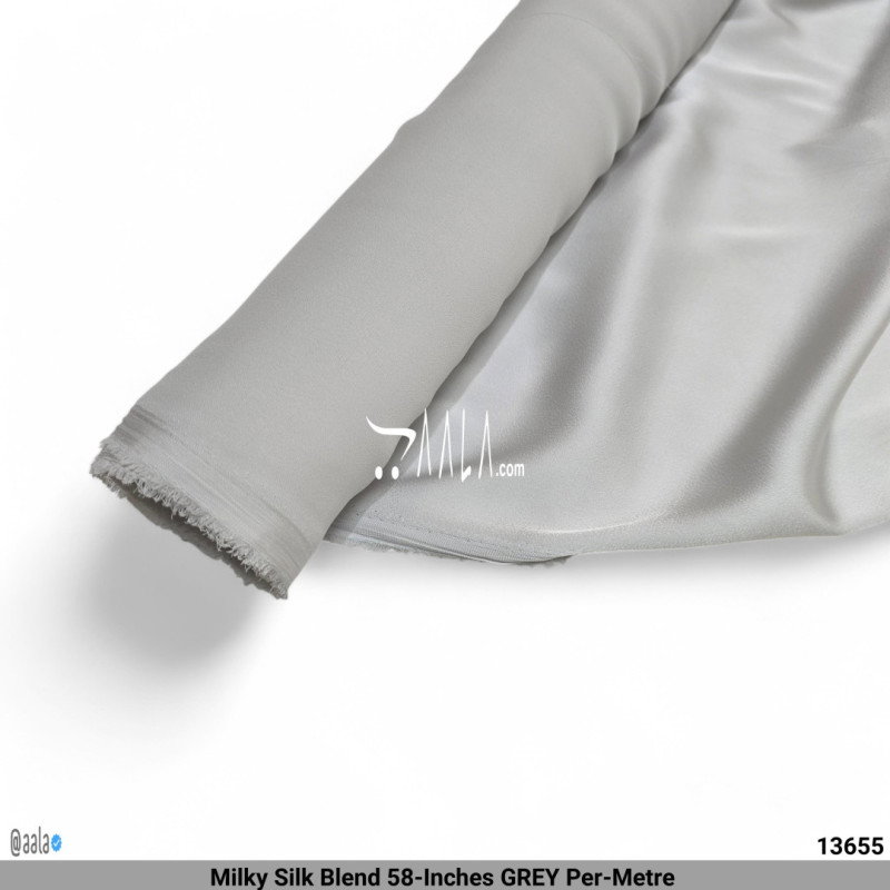 Milky Silk Blend 58-Inches GREY Per-Metre 