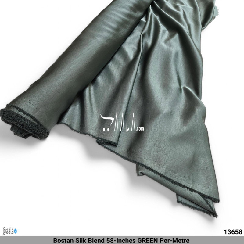 Bostan Silk Blend 58-Inches GREEN Per-Metre 