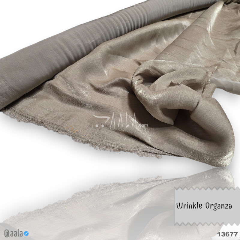 Wrinkle Organza Blend 58-Inches BIEGE Per-Metre
