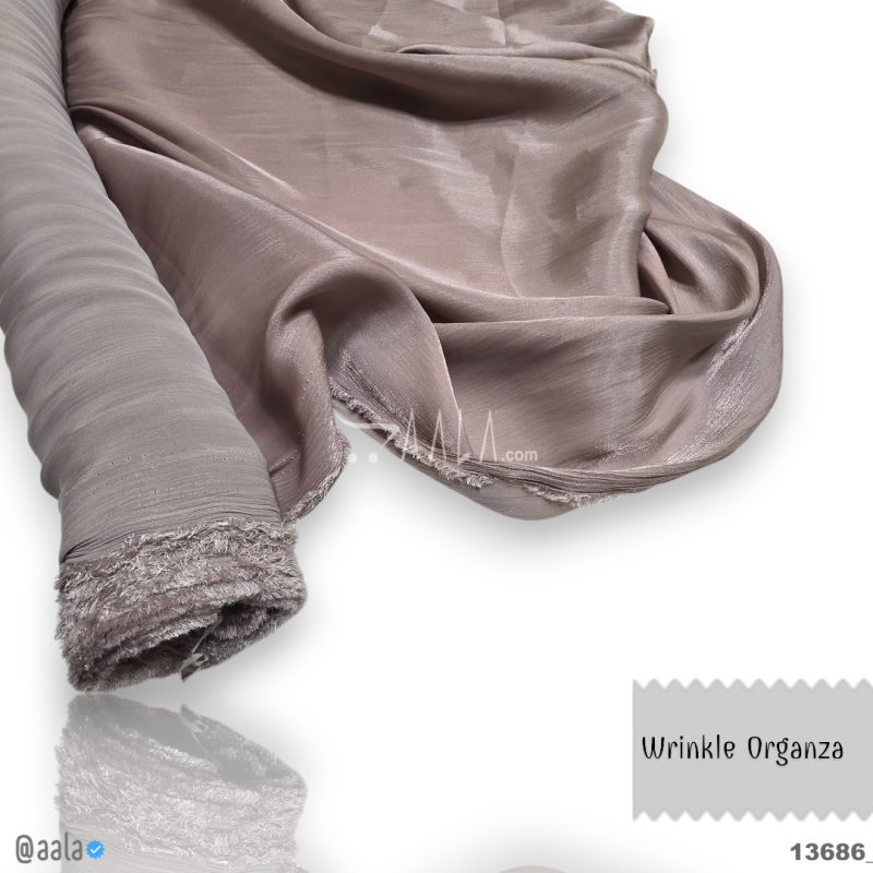 Wrinkle Organza Blend 58-Inches PURPLE Per-Metre 