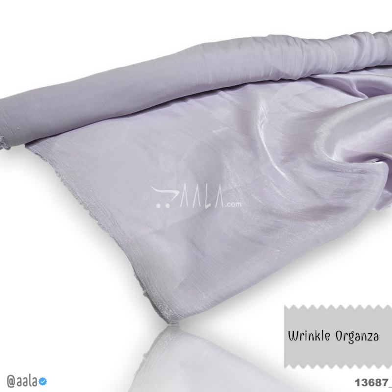 Wrinkle Organza Blend 58-Inches PURPLE Per-Metre